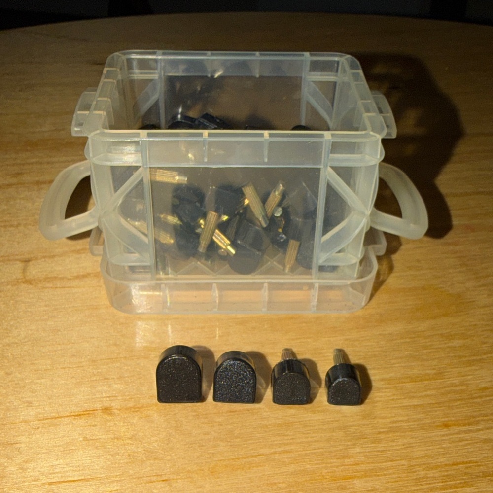 31 Pair of Black High Heel Replacement Tips